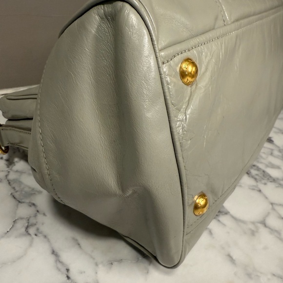 Prada Vitello Shine Double Zip 2way Tote in Grey - Picture 4 of 16